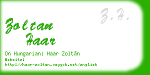 zoltan haar business card